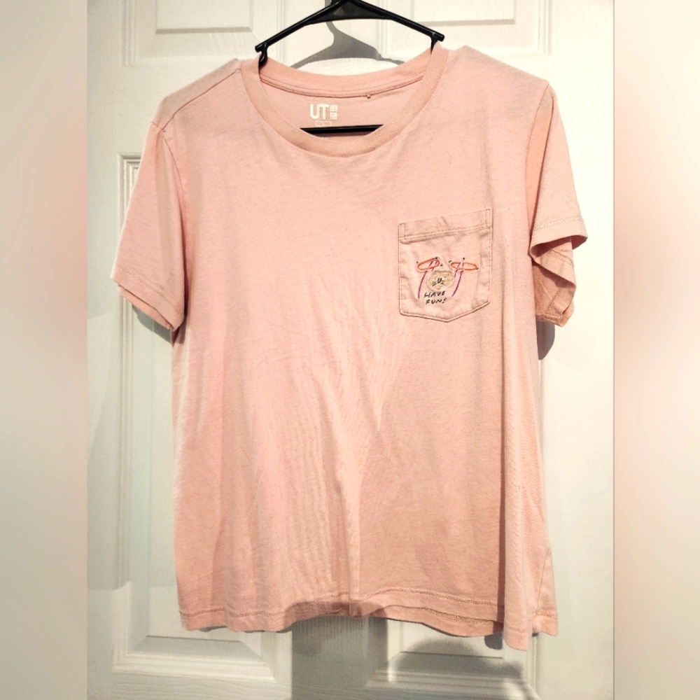 Uniqlo Baby Pink Cat Tee (L)